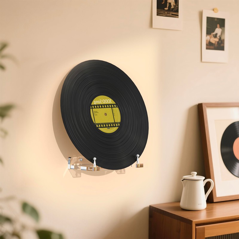 Wall-Mount Acrylic Display Shelf for Plates, Acrylic Plate Stand with