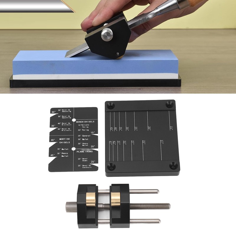 Honing Guide System Woodworking Plane Chisel Sharpening Kit Aluminum Alloy