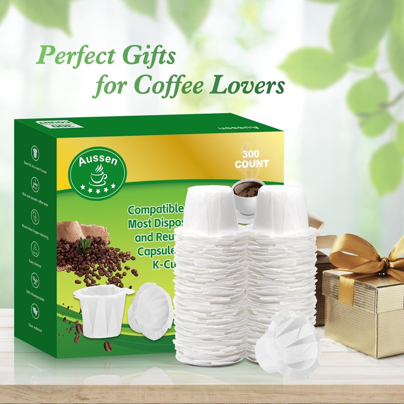 Aussen Disposable Coffee Paper Filters Replacement Kerig Filter Fit All