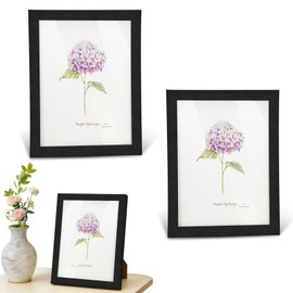 Yonality set da 3 Cornice portafoto 15x20 cm in legno nero, stile moderno per foto poster e stampe design minimal, per casa ufficio galleria montaggio verticale o orizzontale elegante e senza tempo