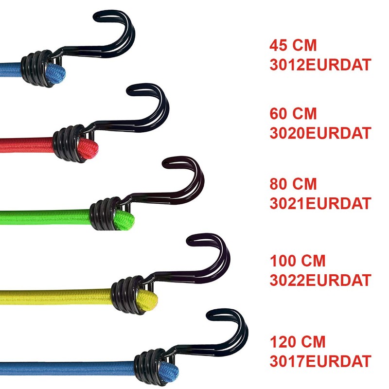 Master Lock 3017EURDAT Bungees with Reverse Hooks, Blue, 120 cm