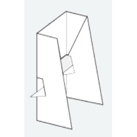 Zapco Double-Wing Easel, 9" Tall x 2-1/2 Wide, White Text Board: 36 pt - PK/ 50 EASELS