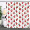 MEHOFOND 72x72inch Strawberry Shower Curtain Cute Bath Curtains for Bathroom