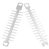 Outanaya 2pcs Portable Stainless Steel BBQ Skewers for Outdoor Grilling