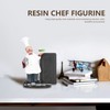 Resin Mustache Chef Figurine Fashion Small Ornaments Message Board Food