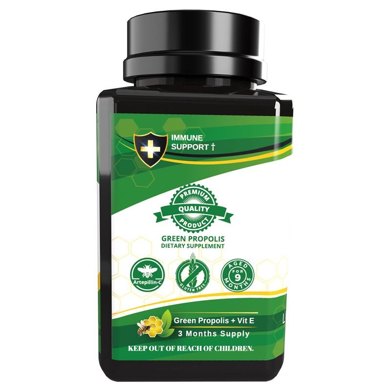 Propolis Health Propolis Capsules 1000mg-Daily with Vitamin E Per dose