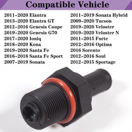 26740-2G000,267402G000,29651,PCV490,0450404 PCV Exhaust Control Valve For Hyundai Elantra Gt Genesis Coupe Kona Santa Fe Sonata Tucson;kia Forte5 Optima Rondo Seltos Sorento Soul 1.6L 2.0L 2.4L 2.7L