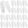 24 PCS Spa Disposable Slippers, White Soft Plush Open Toe