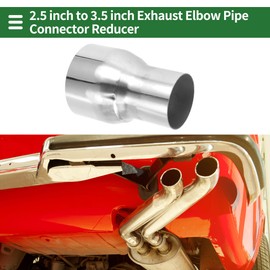 Motoforti 2.5" OD to 3.5" OD Mandrel Exhaust Pipe Adapter Concentric Reducer Car Exhaust Pipe Tubing Piping Adapter 5inch/127mm Length T304 Stainless Steel Silver Tone