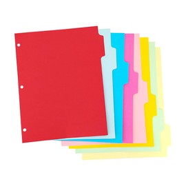16 Pcs 3 Ring File Dividers Plastic Binder Dividers Big Tab Dividers Office Index Dividers Page Folder Dividers Cute Document Dividers Sheet Protectors for Student Teacher Multi
