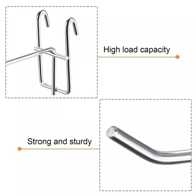 sourcing map Grid Wall Hooks Store Garage Storage Wall Organizers