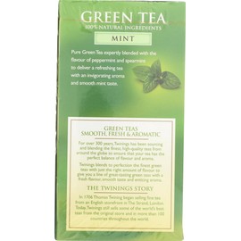 Twinings 450797 Green Tea with Mint 20's, Aluminium, White