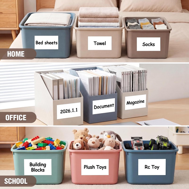 Dry Erase Label Stickers-25Pack 3x5Inch Reusable Whiteboard Sticky Labels with