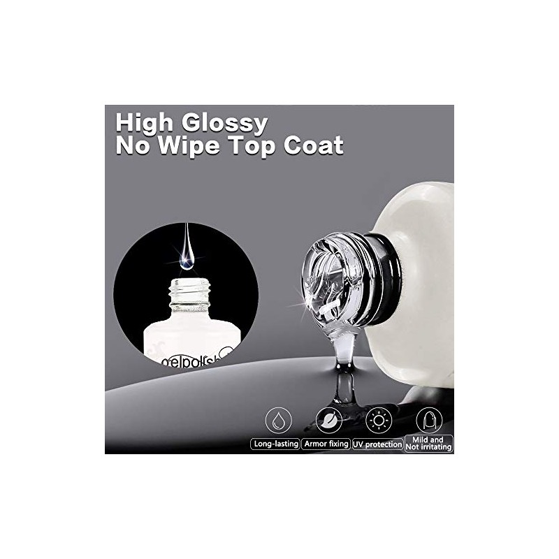 Vishine Esmalte de uñas de larga duración, base + top