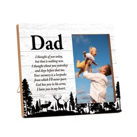 RYSMH Dad Memorial Picture Frame, In Loving Memory Wood Photo Frame, Sympathy Gifts Bereavement Gifts Remembrance Gifts for Loss of Dad, You Memory Is A Keepsake Frame -a11