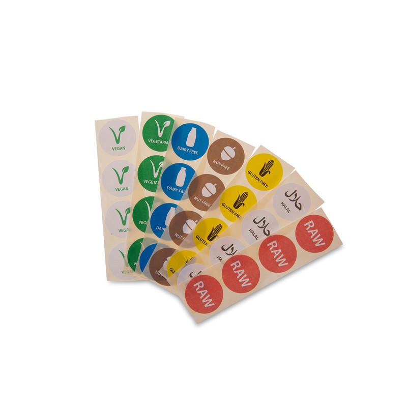 Halal Food Label 25mm Circle Dietary Label 1000 Labels per