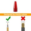 HZJD Bike Presta Valve Caps, red(2 Pack)