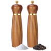 Wooden Salt and Pepper Grinder Set, 8-Inch Manual Pepper Mill