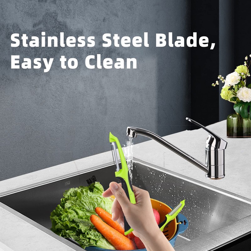 Potato Peeler, Stainless Steel Rotary Vegetable Peeler for Kitchen Fruits