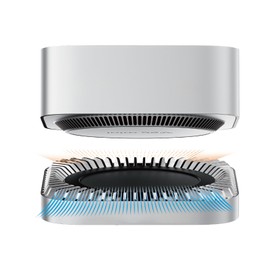 Mac mini M4/M4 Pro Dock (2024) - Aluminium Stand mit HDMI Hub & M.2 SSD Gehäuse: 4K60Hz HDMI, 10G USB-C, 2X USB-A 5G, SD/microSD, Audio, Ladeport