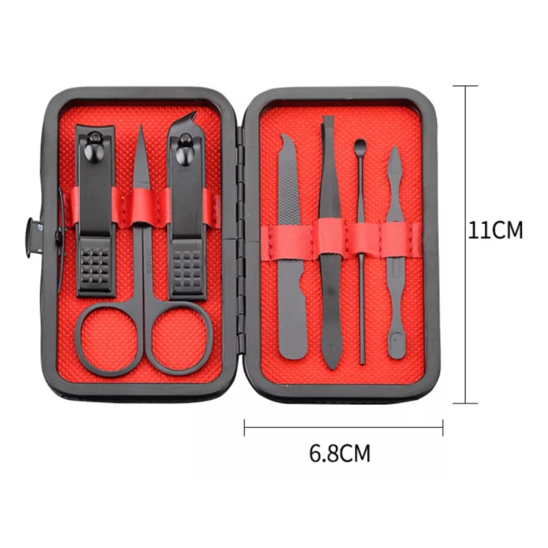 Mouyic Set De Manicura Portatil Con Estuche Corta Uñas Tijeras