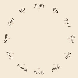 CafePress Quaint Wall Clock with German Numbers Unique Decorative 10" Wall Clock