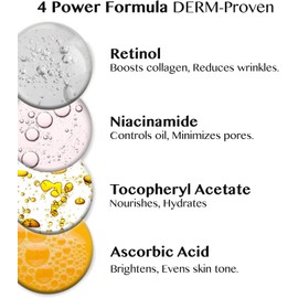 Lamelin Rodillo de Crema para Ojos, Retinol Niacinamida Vitamina A, Reductor de Arrugas, Bolsas y Ojeras, Piel Sensible, Crema de Noche para Hinchazón de ojos y Líneas Finas, Regalo de San Valentín, Hecho en Corea