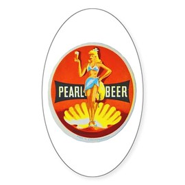 CafePress Czech Beer Label 5 Oval Car Bumper Sticker