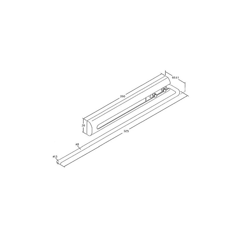 SO-TECH® Towel Rail Extendable Chrome 1-armed 325 mm Towel Holder