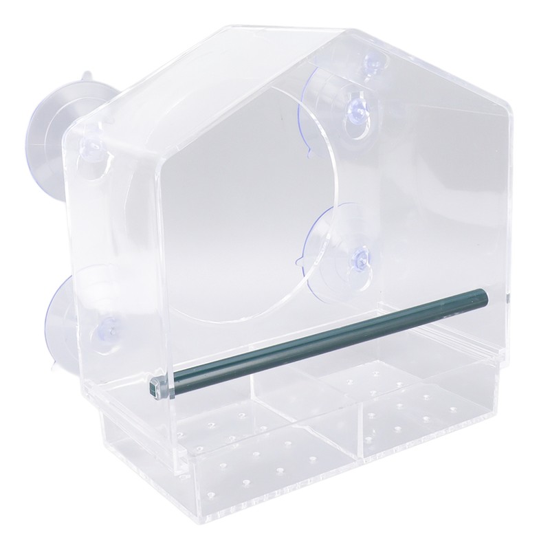 Window Bird Feeder Clear Sturdy Acrylic Window Bird House Feeder