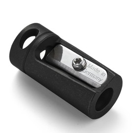 KeyUnity KT00 Titanium Alloy Handheld Pencil Sharpener - German Steel Blade, Single Hole Manual Pencil Sharpener for Colored Pencils, Crayons, and More - Ideal for School/Office/Outdoor (KT00BK)