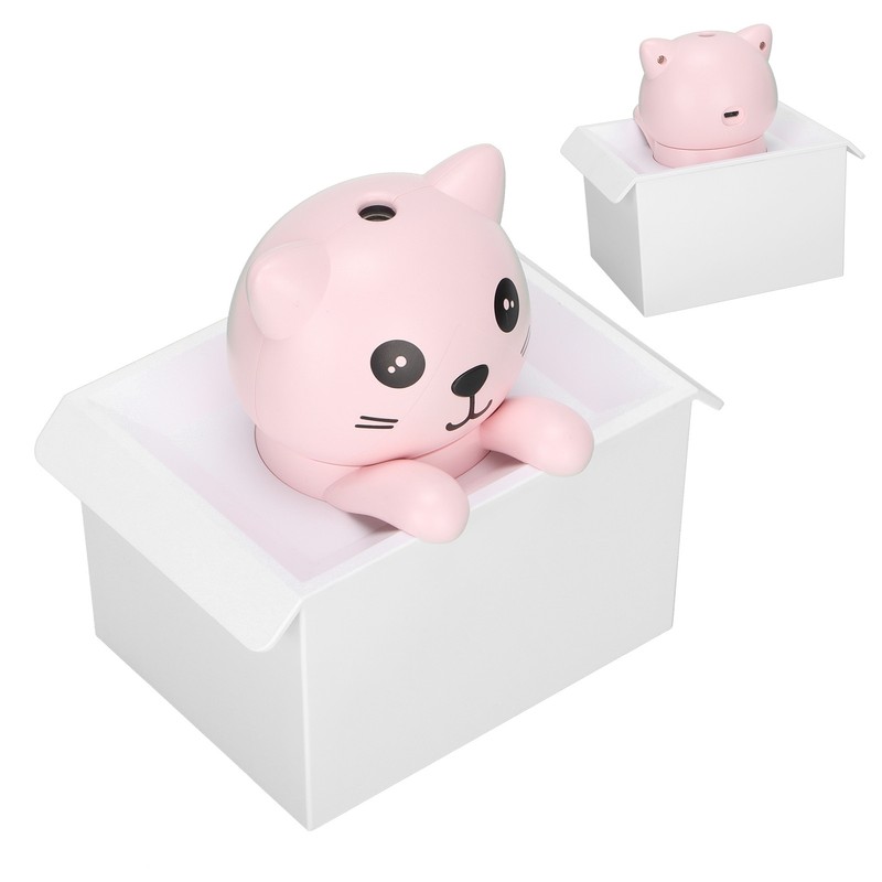 Air Humidifier 330ml Mute Adjustable Fog Mode Cat Shape Portable