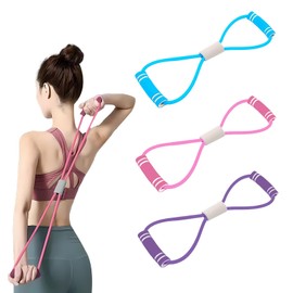 Benaewa 3 Pcs Resistance Band Women, Arm 8 Word Exercise Band with Handle for Shoulder Stretch, Strength Training