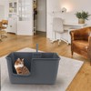 Xyskin 2-Pack Plastic Open Top Cat Litter Box, High Sides