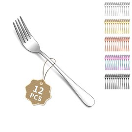 Berglander Table Forks of 12 Pieces 18 cm, Dinner Forks Stainless Steel Modern Dinner Fork Set, Forks and Spoons Cutlery, Ideal for Home, Restaurant, Hotel, Dishwasher Safe