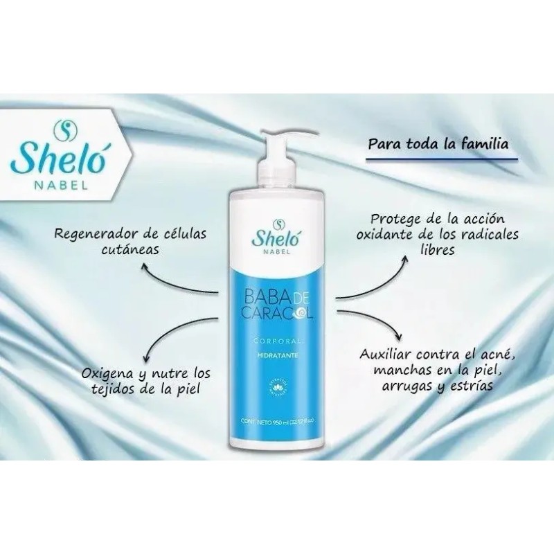 Shelo Crema Corporal Baba Caracol Regenera Suaviza Piel