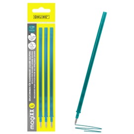 Online 3 x Erasable Refills Compatible with Legami Gel Pens MagiXX L I Turquoise 0.7 mm Line Width I Replacement Refill for Gel Pens Erasable I Refills for Gel Roller with Erasable Ink