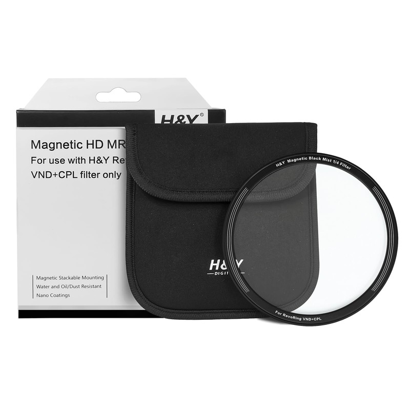 H&Y 67-82mm Black Mist Clip On Magnetic Filter for VND&CPL