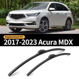 GARDIMU Front and Rear Windshield Wiper Blades, 3 Pcs Front and Back Windshield Wipers Blades Replacement for Acura MDX 2014-2024, Car Window Wiper Blades from 2014 to 2024.