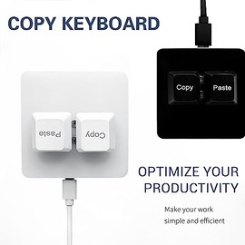 BTXETUEL Copia y pega Teclado de 2 teclas SAYO OSU Teclado Hotswap Teclado mecánico para juegos con una sola mano Interruptor Cherry Switch RGB retroi