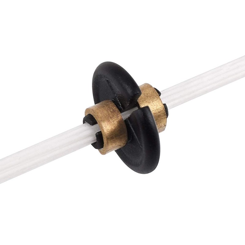 Yls Archery Slide-On Kisser Button Black with Copper Anchor Clips