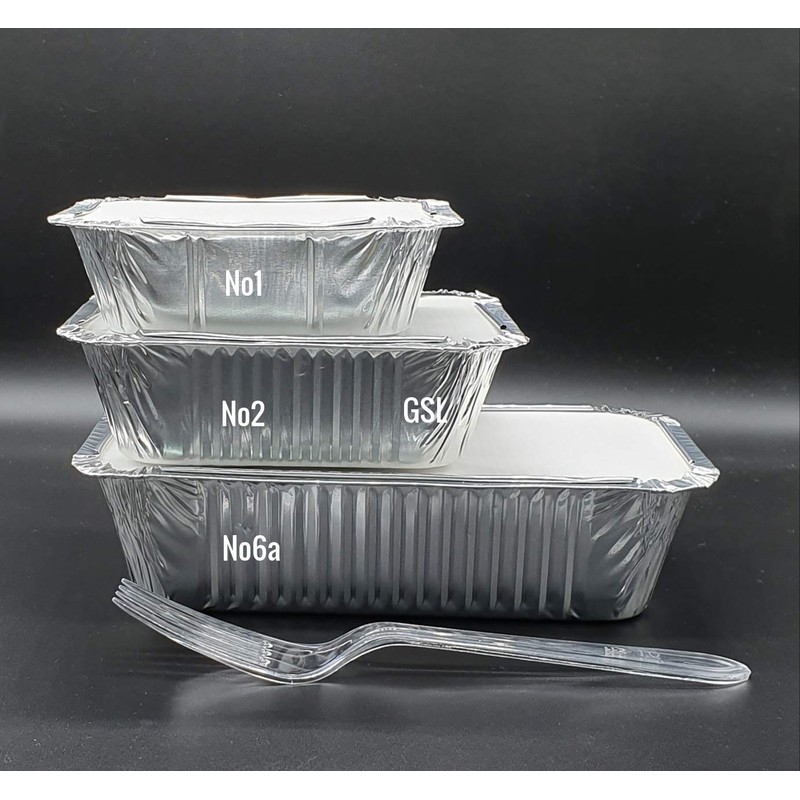 GSL 50 x No1 Small Aluminium Foil Takeaway Food Containers