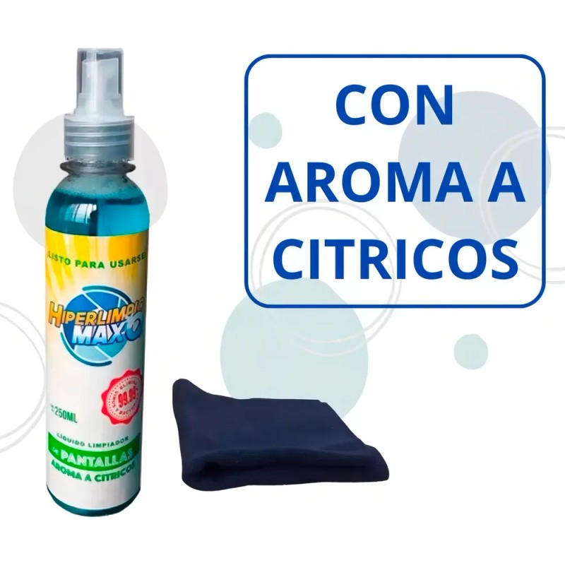 Limpiador De Pantallas Hiperlimpio Max Q 250ml