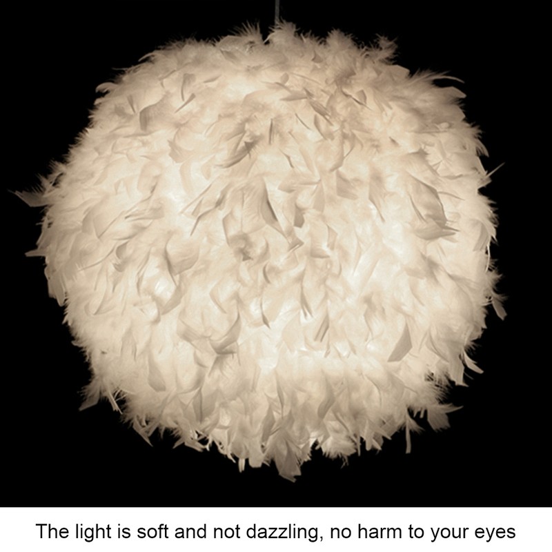 Feather Pendant Droplight Hanging Lamp for Living Room Exhibition Hall