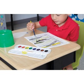 Creativity Street Stable Water Pots, Assorted Colors, 4-1/2" Dia., 6 Pieces