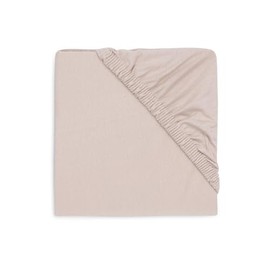 Jollein Spannbettlaken Jersey - Für den Laufstall - Nougat - Ø 95cm - 100% Baumwolle - Spannbetttuch Laufgitter - Beige