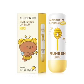 RUNBEN Bálsamo labial para niños, bálsamo labial hidratante para bebés, cuidado labial suave y seguro para labios agrietados de niños pequeños, regalo de cumpleaños y Navidad para la familia (0.14