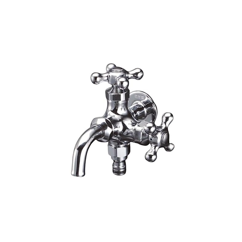KVK K124CSPZ Double Mouth Horizontal Faucet with Outdoor Hose Connection