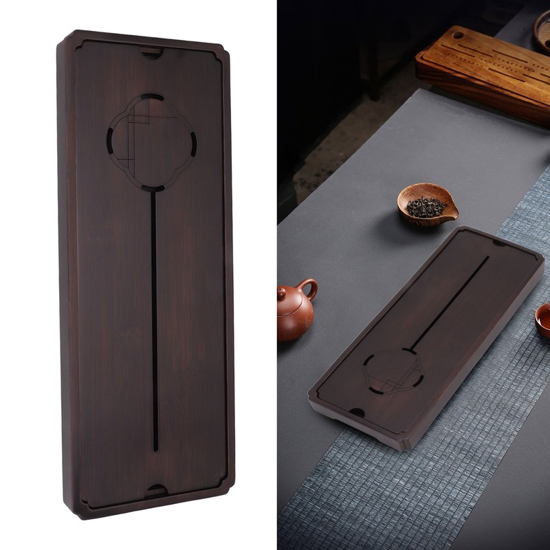 Chinese Water Storage Drainage Tea Tray Bamboo Simple Decorative Robust
