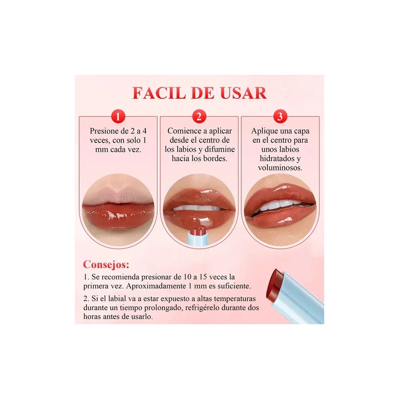 Labial Brillo De Prensa Lápiz Gloss Maquillaje